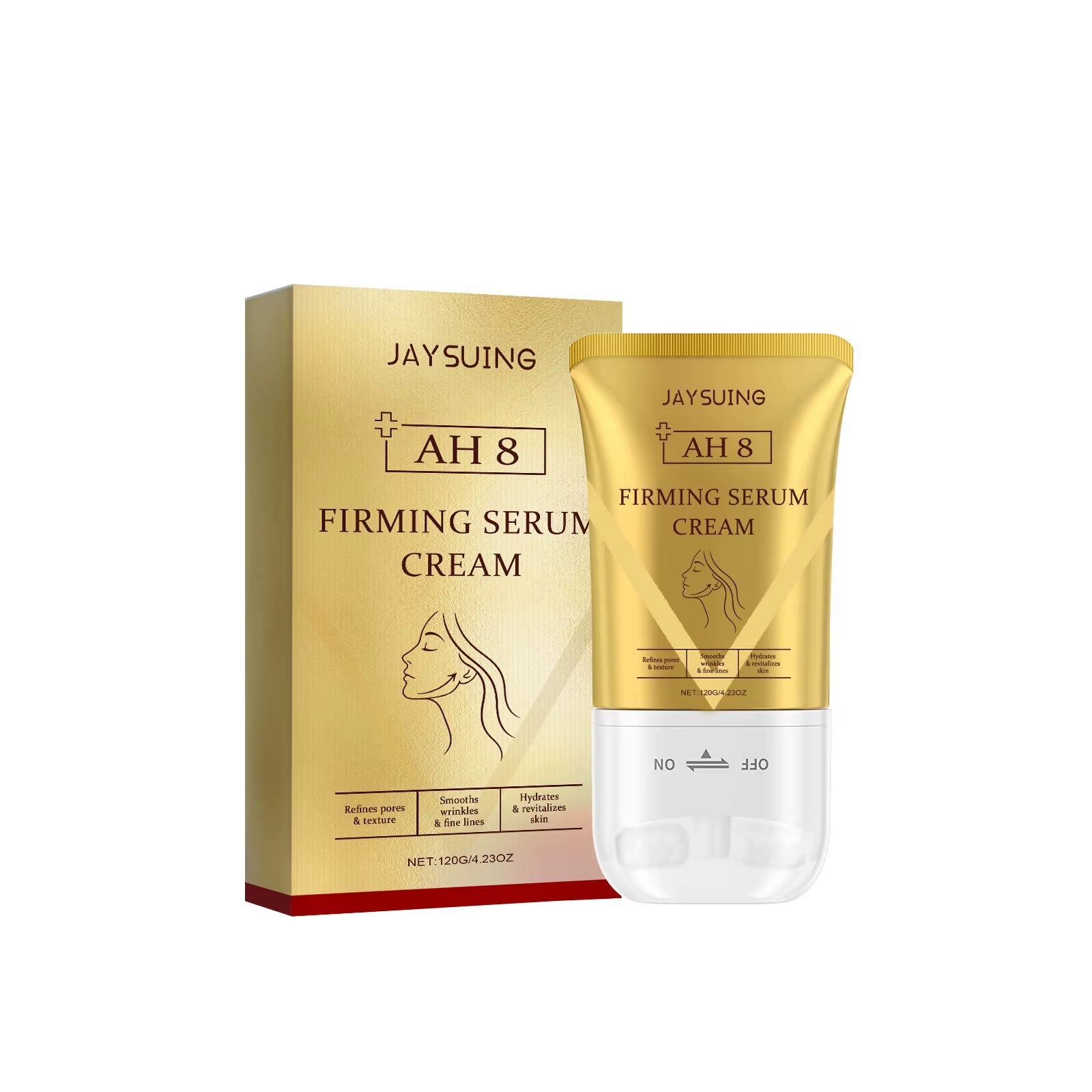 AH-8 Neck Eye Care Set Electric Massage Eye Cream Neck Firming Lotion Smooth Fine Lines Moisturize Tighten Revitalizing Skincare