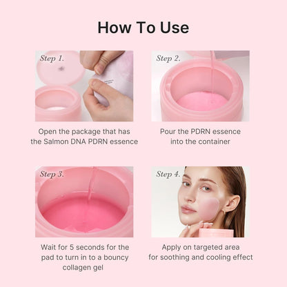 Toner Pads Salmon DNA PDRN Pink Collagen Jelly Pad for Soothing