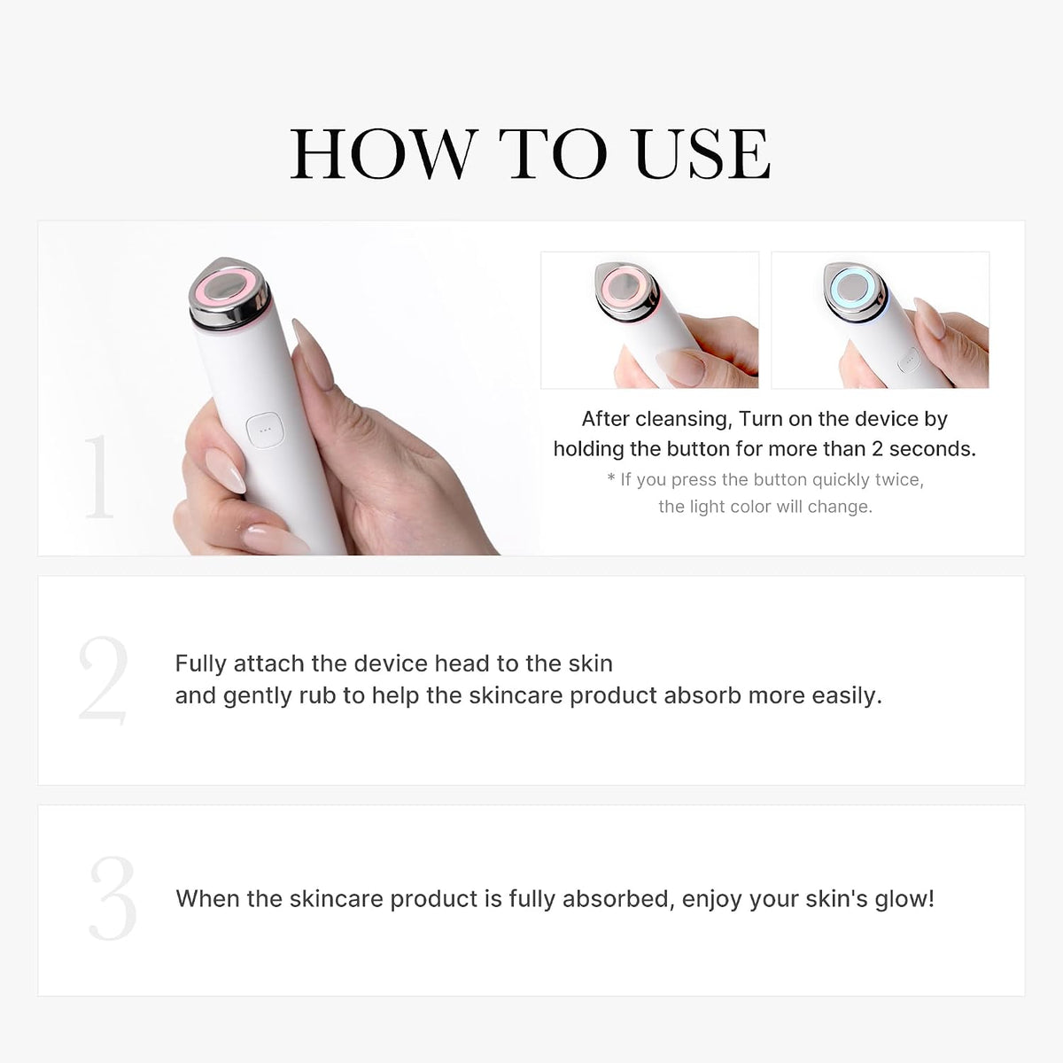 Mini Booster Pro Pink | Affordable At-Home Facial Device for Beginners - Portable Glow Booster for Glass Skin, Boosting Skin Care Absorption, Skincare for Teens, Korean Skin Care