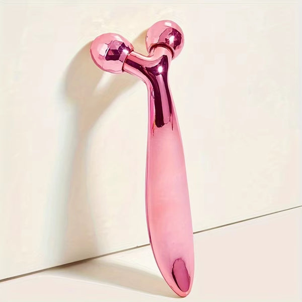 One Piece 3D Face Massager 360 Degree Rotating Face Eyes Massage Roller Handheld Y Shaped Face Beauty Tool Beauty Equipment