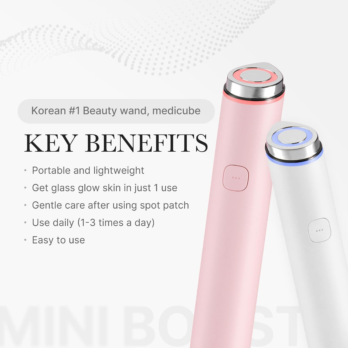 Mini Booster Pro Pink | Affordable At-Home Facial Device for Beginners - Portable Glow Booster for Glass Skin, Boosting Skin Care Absorption, Skincare for Teens, Korean Skin Care