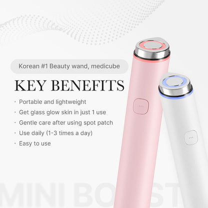 Mini Booster Pro Pink | Affordable At-Home Facial Device for Beginners - Portable Glow Booster for Glass Skin, Boosting Skin Care Absorption, Skincare for Teens, Korean Skin Care