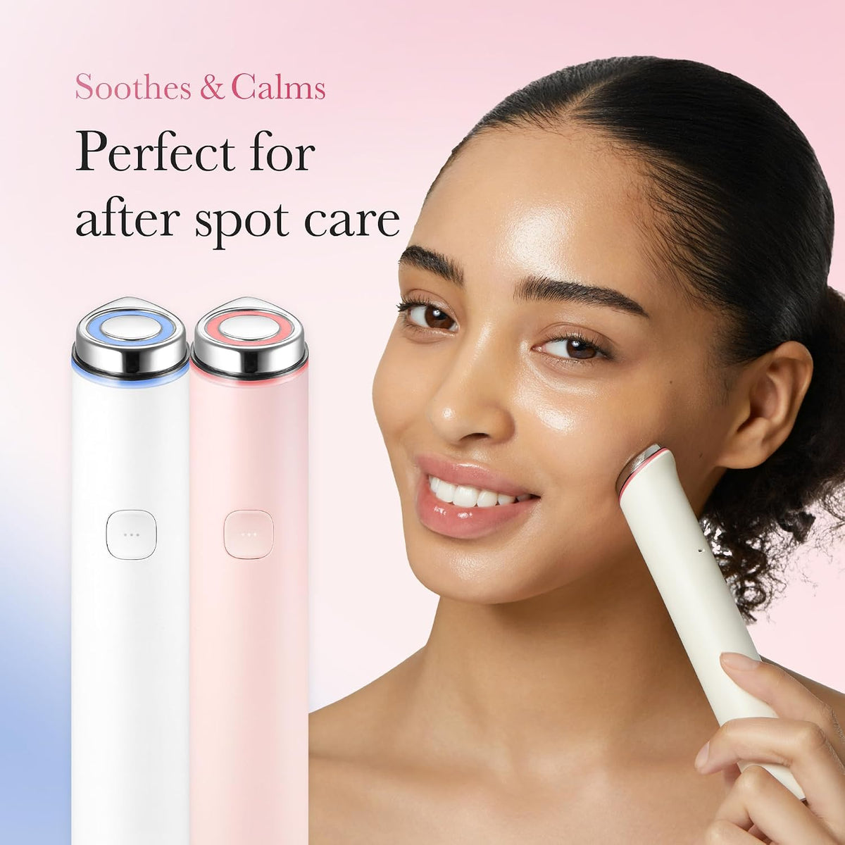 Mini Booster Pro Pink | Affordable At-Home Facial Device for Beginners - Portable Glow Booster for Glass Skin, Boosting Skin Care Absorption, Skincare for Teens, Korean Skin Care