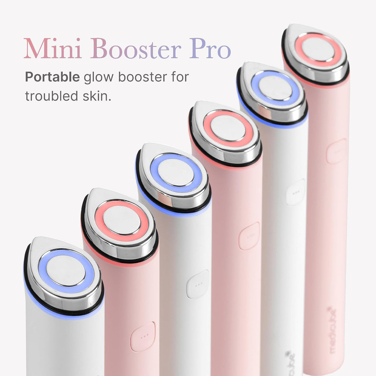 Mini Booster Pro Pink | Affordable At-Home Facial Device for Beginners - Portable Glow Booster for Glass Skin, Boosting Skin Care Absorption, Skincare for Teens, Korean Skin Care